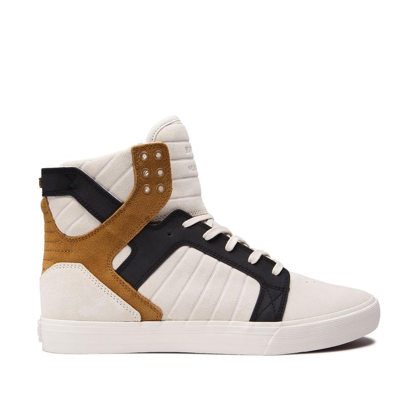 Zapatillas Altas Supra Argentina Hombre - SKYTOP Blancas / Negras / Marrones (EGRDX-4183)